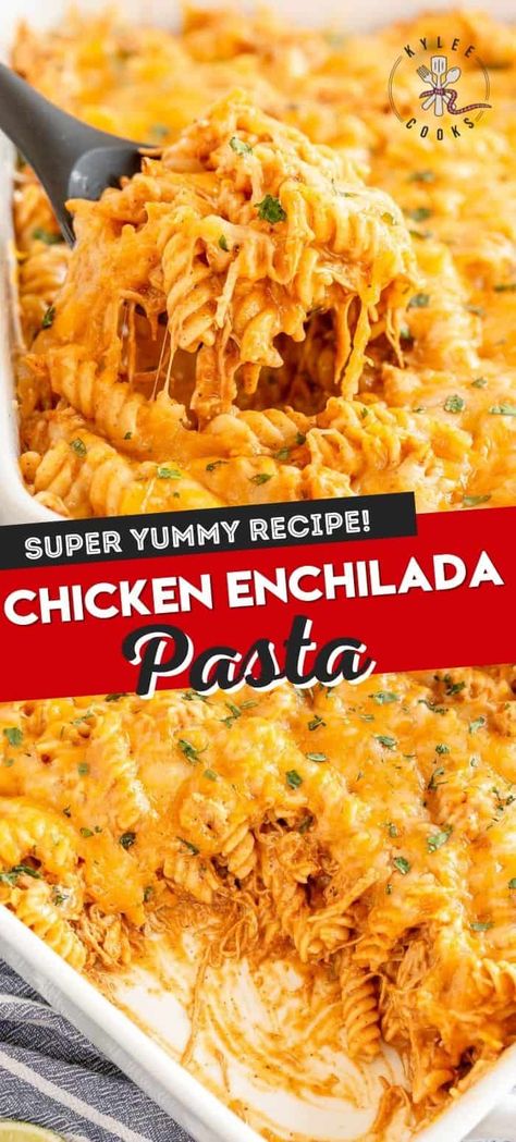 Cheesy Chicken Pasta Recipes, Rotisserie Chicken Pasta Recipes, Costco Rotisserie Chicken Recipes, Friday Night Dinner Ideas, Baked Spagetti, Chicken Enchilada Pasta, Pasta Casseroles, Cheesy Chicken Pasta, Saturday Lunch