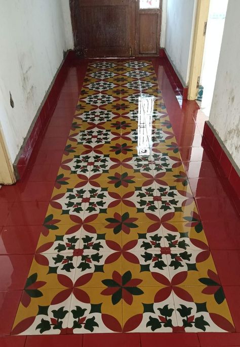 Vigan Tiles, Athangudi Tiles Interiors, Athangudi Tiles Flooring, Home Tiles Design, Athangudi Tiles, Contrast Art, Hydraulic Tiles, Vintage Tiles, Floor Designs