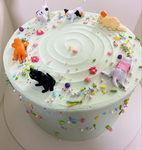 Kitty Cat Cake Cat Theme Cake Kid Birthdays, Calico Cat Cake, Cat Party Cake, Rainbow Cat Cake, Cat Sheet Cake, Cat Shaped Cake, Kitty Cakes Birthdays, Cute Cat Cakes, Cat Birthday Cake For Kids