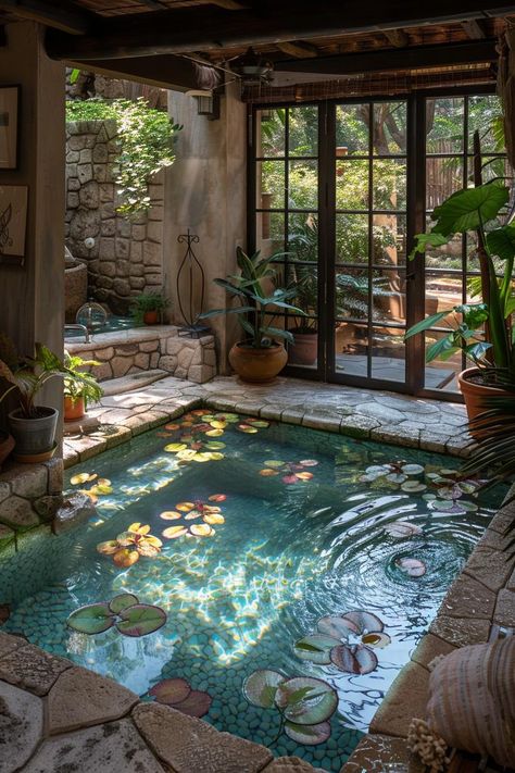 15 Stunning Plunge Pool Ideas For Small Yards Dream Backyard Pool, Dream Life House, Small Pools, Stone Walls, Dream House Rooms, Indoor Swimming, Small Yard, Plunge Pool, Small Backyard Pools