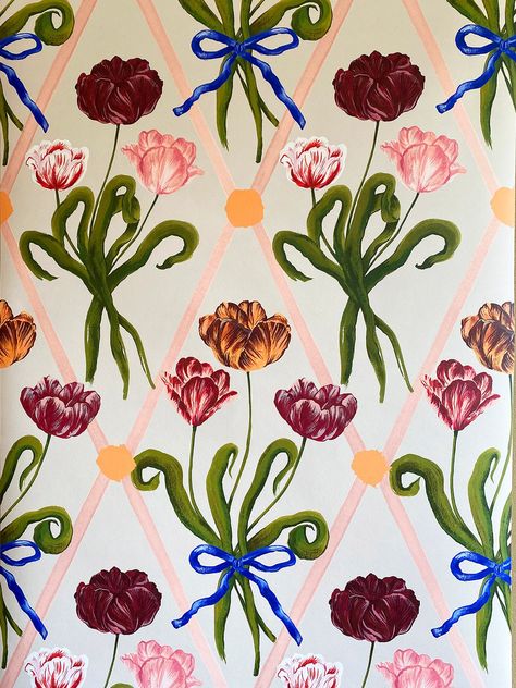 63 of the best wallpapers to buy now | House & Garden Polly Fern Wallpaper, Grandma Wallpaper, Polly Fern, Venice Wallpaper, Tulip Wallpaper, Tulips Wallpaper, Spring Interior Design, Rita Konig, Hygge & West