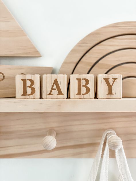 Shelf Dresser, Wooden Baby Blocks, Wooden Alphabet Blocks, Portrait Silhouette, Letter Blocks, Announcement Photos, Wood Nursery, Name Blocks, Laser Cut Wood Crafts