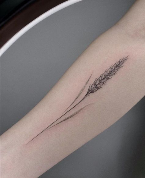 Wheat Tattoo Meaning, Freedom Tattoo For Women Inspiration, Wheat Tattoos For Women, Ukrainian Tattoos For Women, Western Spine Tattoos For Women, Grain Tattoo, Wheat Tattoo, Tattoos Feather, Tattoos Feminine