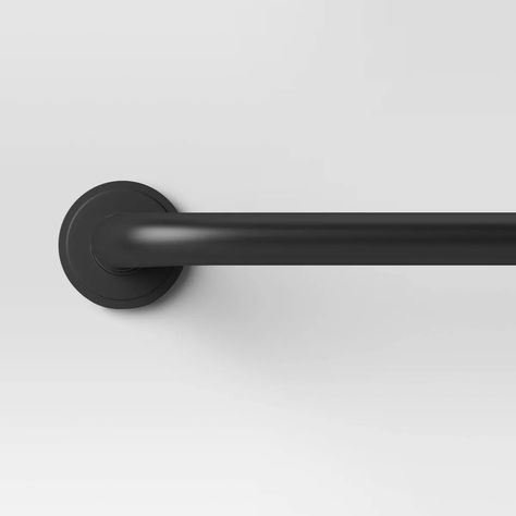 Rounded Curtain Rod, Blackout Curtain Rod, Black Curtain Rod, Pipe Curtain Rods, Matte Black Wrap, Round Curtain Rod, Modern Curtain Rods, Bedroom Wall Decor Above Bed, Black Curtain Rods