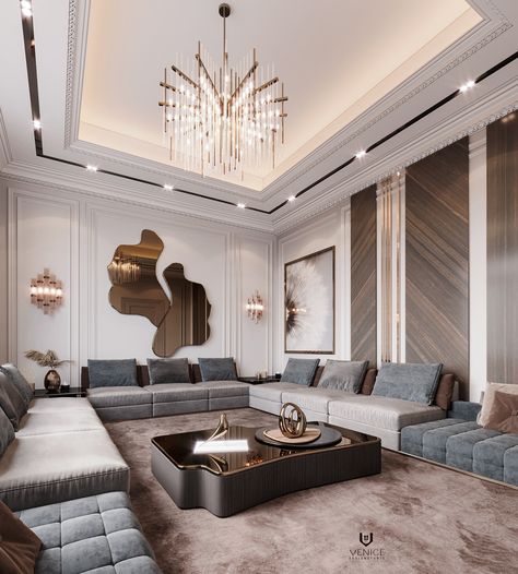 M A J L E S on Behance Drawing Room Interior, Neoclassical Interior, Ceiling Design Living Room, 3d Studio, Decor Home Living Room, Architecture Interior Design, Drawing Room, Home Room Design, A Living Room