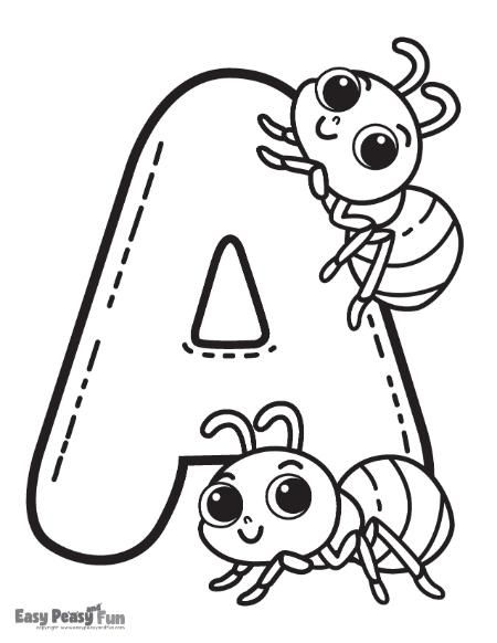 Free Printable Letters Alphabet Coloring Pages - Easy Peasy and Fun Colouring Pages Alphabet Letters, Alphabet Colouring In Free Printable, Coloring Pages Abc, Color Alphabet Letters, A Is For Coloring Sheet, A Coloring Pages Letter, Printable Abc Worksheets, Abc Templates Printable Alphabet Letters, Letter A Toddler Crafts