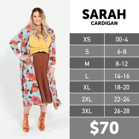 LuLaRoe Sarah cardigan is a cropped long sleeve, with mid-calf length Lularoe Size Chart, Native American Jewelry Navajo, Lularoe Outfits, Vintage Trucker Hats, Native American Pottery, Sweater For Women, Cozy Fits, Cardigan Sweaters For Women, Hat Shop