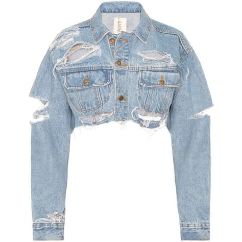 Tyler Lambert Cropped Denim Jacket ($198) ❤ liked on Polyvore featuring outerwear, jackets, oversized denim jacket, long sleeve jean jacket, cotton jacket, cropped jean jacket and long sleeve jacket Long Sleeve Jean Jacket, Diy Denim Jacket, Cropped Jean Jacket, Long Sleeve Denim Jacket, Denim Outfits, Crop Jean Jacket, Distressed Jean Jacket, Oversized Denim Jacket, Crop Top Outfits