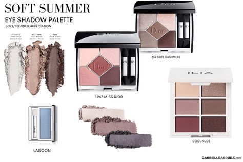 Soft Summer Eyeshadow, Summer Seasonal Color Analysis, Soft Summer Fashion, Muted Summer, Color Analysis Summer, Summer Skin Tone, Soft Summer Makeup, Cool Summer Palette, Summer Eyeshadow