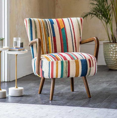 Colorful Accent Chairs, Retro Armchair, Statement Chairs, Contemporary Armchair, Summer Sunshine, Armchair Furniture, Velvet Armchair, Arm Chairs Living Room, Chairs Armchairs