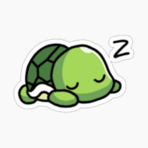 sleeping baby turtle • Millions of unique designs by independent artists. Find your thing. Turtle Illustration Cute, Sleepy Turtle, Sleep Stickers, Sleeping Drawing, Turtle Sticker, Kids Notes, Turtle Drawing, Cute Easy Doodles, Easy Doodles