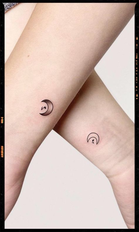 Music And Moon Tattoo, Moon Music Tattoo, Moon And Music Tattoo, Matching Music Note Tattoos, Couples Moon Tattoo, Couple Tattoos Music, Music Couple Tattoos, Matching Tattoos Music, Moon Tattoo Couple