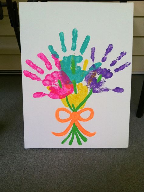 myDIYlife Mothers Day Crafts For Kids Toddlers, Grandparents Day Crafts For Kids, Mothers Day Crafts For Toddlers, Mothers Day Cards For Kids, Handprint Flowers, Hand Print Art, Grandparents Day Crafts, Diy Mother's Day Crafts, Mother's Day Activities