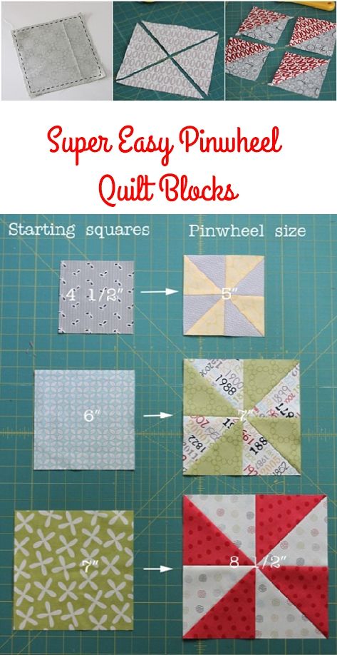 Easy Pinwheels | Cluck Cluck Sew Quilts From Mens Shirts Free Pattern, Quilt Pinwheels Tutorial, Stacking Blocks Quilt Pattern, How To Sew A Pinwheel Block, Modern Quilt Blocks Fabric, Quilting Pinwheel Blocks, Pin Wheel Quilt Patterns Free, Quilting Squares Patterns, 5 Inch Square Quilt Patterns