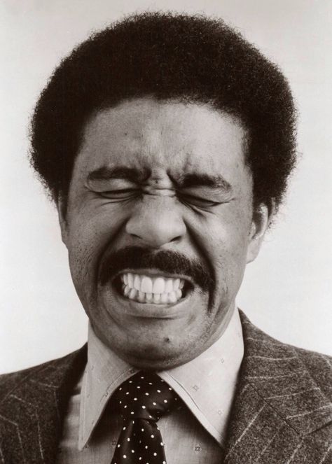 Richard Pryor Black And White Headshots, Famous Comedians, Richard Pryor, Olivia De Havilland, Black Comics, Historical Moments, Black Hollywood, Comedy Tv, Black N White Images