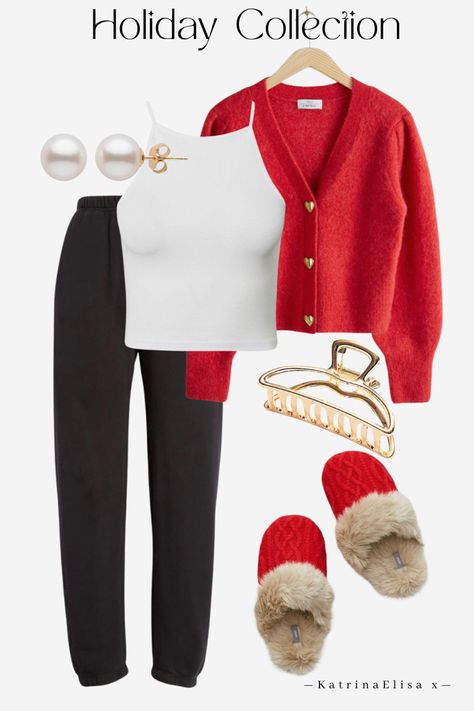 Christmas Outfit At Home, At Home Christmas Outfit, Christmas Day Outfit Casual, Christmas Day Outfit Women, Xmas Day Outfit Ideas, Christmas Day Outfits, Tennessee Outfits, Ball Outfit, Outfit Petite