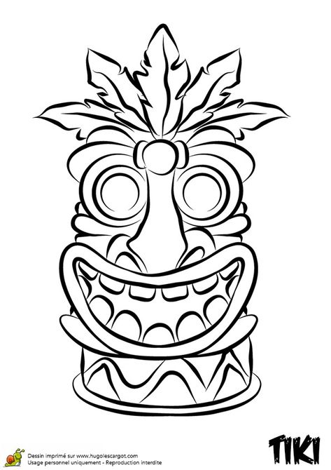 Tiki Coloring Pages, Totem Tiki, Tiki Faces, Tiki Head, Hawaiian Party Decorations, Tiki Totem, Tiki Art, Tiki Mask, Koh Lanta