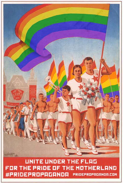 Classic Soviet Propaganda Images Turned Gay Soviet Propaganda, Communist Propaganda, Bloc Party, Propaganda Art, Socialist Realism, Soviet Art, Gay Aesthetic, Russian History, Propaganda Posters