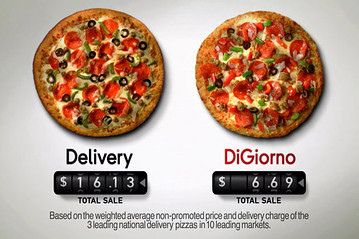 Comparison Ads | Flickr - Photo Sharing! Comparison strategy Using delivery loosely helps to keep the other company they might be referencing from getting business through the ad.   In this comparison they're showing off price in comparison to getting the same pizza. Comparison Ads, Pizza Branding, Skincare Inspiration, Pizza Delivery, Bulk Up, Food Ads, Poster Ads, Ad Campaigns, Creative Ads