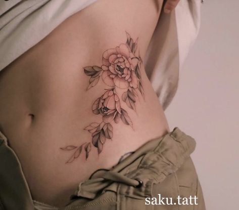 Side Stomach Tattoos, Abdomen Tattoo, Lower Stomach Tattoos, Side Tattoos Women, Butterfly Tattoos Images, Tattoos On Side Ribs, Stomach Tattoos Women, Waist Tattoos, Tattoos To Cover Scars