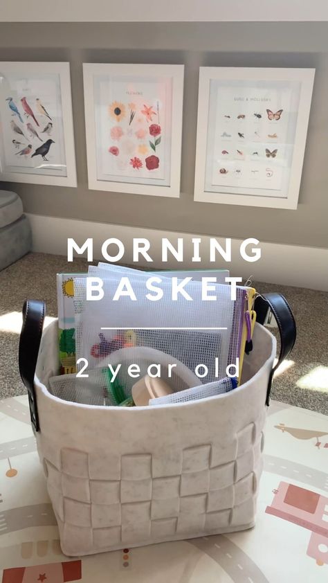 Organisation, Montessori, Toddler Morning Basket, Aba Activities, Morning Baskets, Crafts 2023, Morning Basket, Activity Bags, Simple Activities