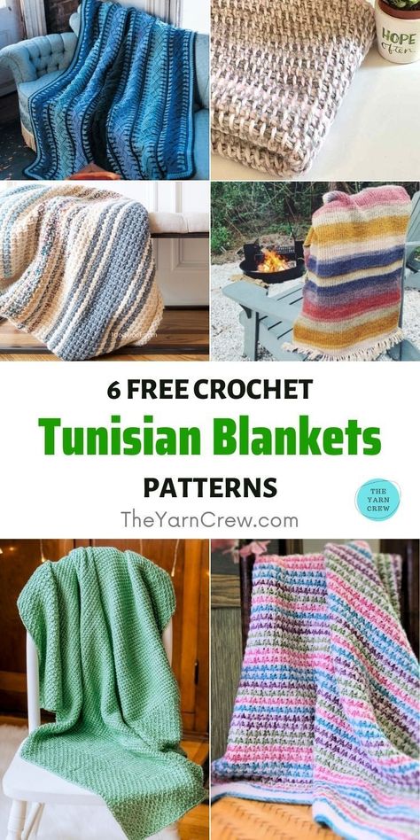 Tunisian Blanket, Tunisian Crochet Free, Tunisian Crochet Blanket, Crochet Baby Cap, Crochet Tunisian, Tunisian Crochet Pattern, Tunisian Crochet Patterns, Tunisian Crochet Stitches, Crochet Patterns Free Beginner