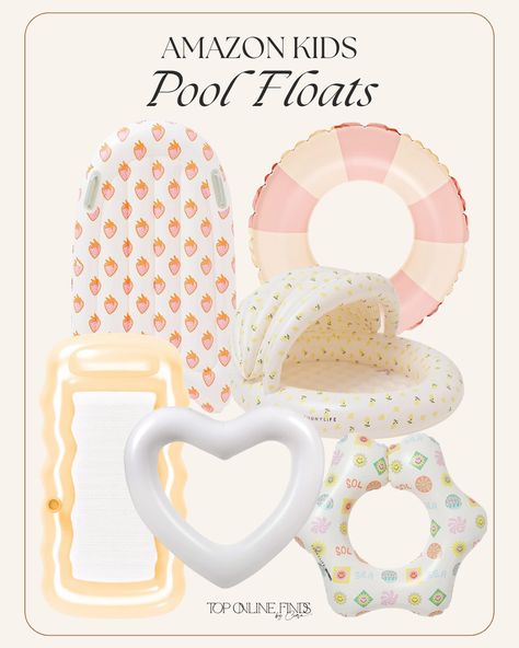 Cute Pool Floats, Pool Floats For Kids, Cool Pool Floats, Pool Toys For Kids, Kids Play Set, Pool Activities, Nightstand Decor, Summer Toys, Pool Day