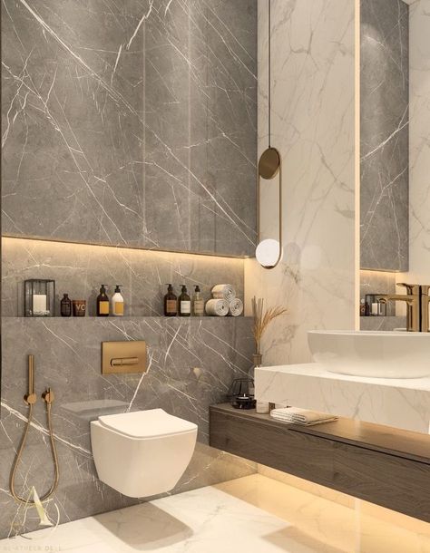 Bathroom Interior Tiles, Dream Toilet, House Design Bathroom, Toilet Tiles Design, Washroom Tiles Design, تصميم دورة مياه, Bathroom With Marble, Washroom Tiles, House Bathroom Designs