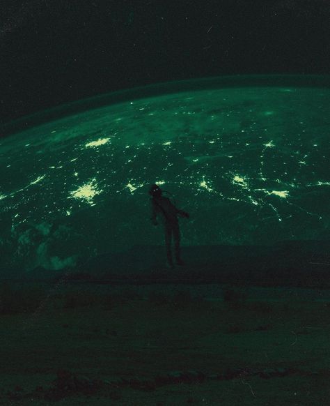 Dark Green Space Aesthetic, Green Sci Fi Aesthetic, Retro Space Aesthetic, Scifi Aesthetic, Futuristic Places, Sci Fi Aesthetic, Green Core, Dark Green Aesthetic, Aesthetic Green