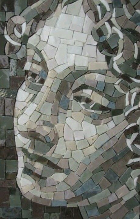 Simona Canino Face Mosaic, Mosaic Faces, Paper Mosaic, Mosaic Portrait, Mosaic Madness, Mosaic Murals, Mosaic Artwork, Mosaic Decor, Art Stained