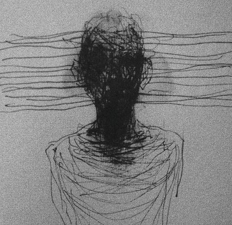 Dark Art Drawings, Art Dark, Scary Art, Dark Art, Line Drawing, The Good, Art Drawings, Tumblr, Drawings