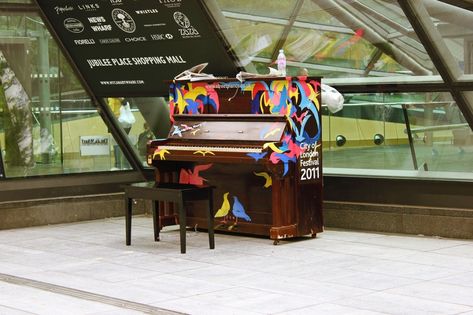 Piano Street, Public Piano, Painted Piano, Painted Pianos, Interactive Exhibition, Music Stand, Without Borders, South Pacific, Sitting Area