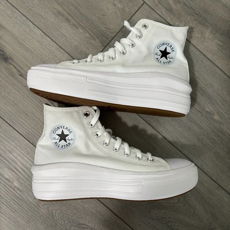 New Converse Chuck Taylor All Star Lift Platform Ivory White 560846c Sz 8 High Tops Size:9 Condition: New. Comes With Half Box, Only Bottom. No Cover. Poshmark Ambassador ~Bundle 2+ Items For A 20% Discount ~All Offers Are Welcome! ~Non-Smoking Home ~Shipping Every Morning & Neat Packaging ~Do Not Hesitate To Ask Questions- I Reply Quickly Olive Green Converse, Black Hightop Converse, Converse Shoes High Top, Chuck Taylor Black, White Converse Shoes, Converse All Star White, Converse Slip On, Grey Converse, Chuck Taylor All Star Lift