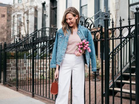 French Girl (See Jane Wear) - See (Anna) Jane. Crop Wide Leg Jeans Outfit, Culotte Outfit, White Pants Outfit Summer, Blazer Off White, Crop Wide Leg Jeans, How To Wear Culottes, Pants Outfit Summer, White Wide Leg Jeans, Wide Leg Jeans Outfit