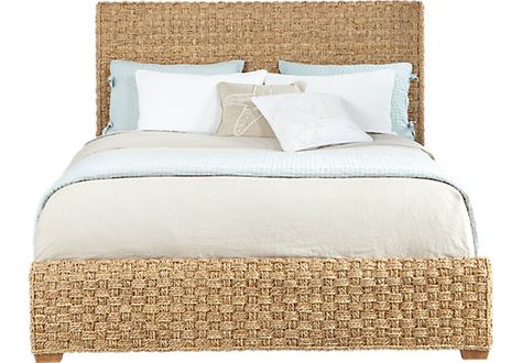 Shop for a Coastal View 3 Pc Queen Woven Bed at Rooms To Go. Find Beds that will look great in your home and complement the rest of your furniture. Coastal Bed Frame, Coastal Beds, Coastal Guest Bedroom, White Dining Room Sets, Woven Bed, Rooms To Go Furniture, Coastal Bedroom Furniture, King Bedroom Furniture, Coastal Bedroom Decorating