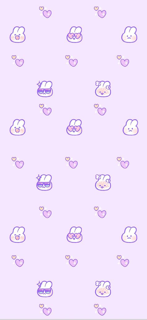 Artist : @软萌兔mongmong Kawaii Background Purple, Purple Kawaii Wallpaper, Soft Purple Wallpaper, Pastel Purple Wallpaper, Ios 11 Wallpaper, Kawaii Background, Iphone Wallpaper Kawaii, Cute Desktop Wallpaper, Purple Wallpaper Iphone