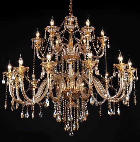 18 Arm Luxury double layer crystal chandelier lamp Large chandelier top K9 champagne crystal Hotel Hall Light Chandelier Aesthetic, Fancy Chandelier, Modern Home Lighting, Chandelier Luxury, Chandelier Lighting Modern, Hall Lighting, Lighting Decoration, Luxury Modern Homes, Large Chandelier