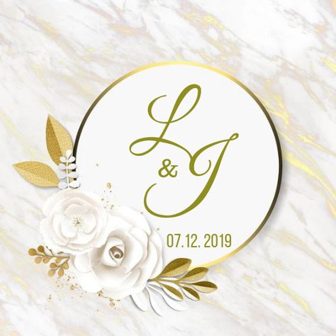 L&J Logo L, Wedding Logo Design, Wedding Logos, Wedding Card Design, Wedding Cards, Card Design, Wedding Invitations, Place Card Holders, Logo Design