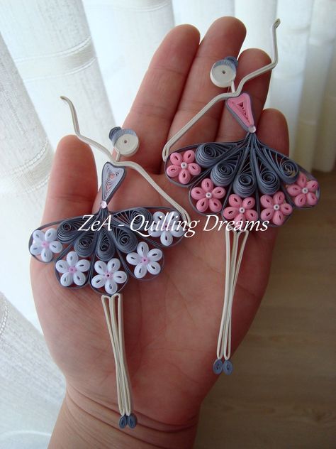 My Quilled Ballerinas Quilling Dolls, Origami And Quilling, Art Quilling, Desain Quilling, Paper Quilling Patterns, Quilled Paper Art, Quilled Creations, Quilling Tutorial, 3d Quilling