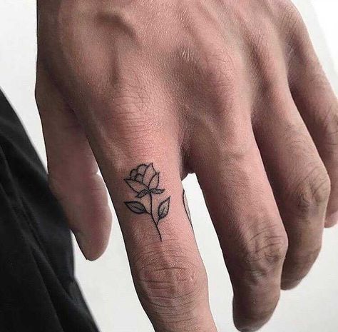 Rose Finger Tattoo, Finger Rose Tattoo, Minimal Tattoo Design, Hamsa Tattoo, Black Rose Tattoos, Cool Forearm Tattoos, Skeleton Hand Tattoo, Finger Tattoo, Tattoo Designs For Girls