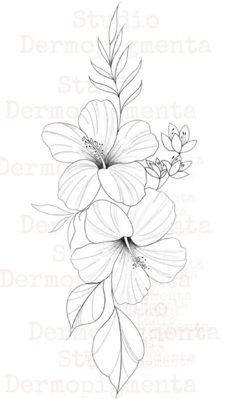 Hibiscus Flower Tattoo Stencil, Hibiscus Tattoo Stencil, Hibiscus Tattoo Design, Tattoo Mujer, Tropical Flower Tattoos, Hawaiian Flower Tattoos, Cute Foot Tattoos, Flower Tattoo Stencils, Hibiscus Flower Tattoos