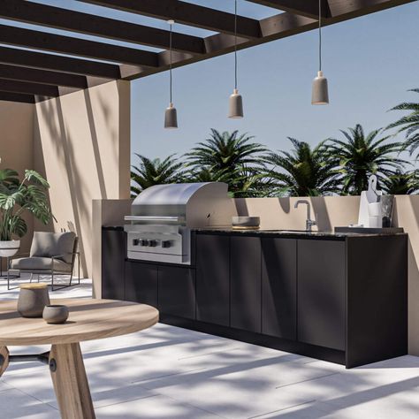 Teracce Ideas, Outdoor Cabinetry, Barbacoa Jardin, Outdoor Rooftop, Outdoor Kitchen Design Modern, Kitchen Cabinetry Design, Terrace Kitchen, Barbecue Design, Outdoor Barbeque