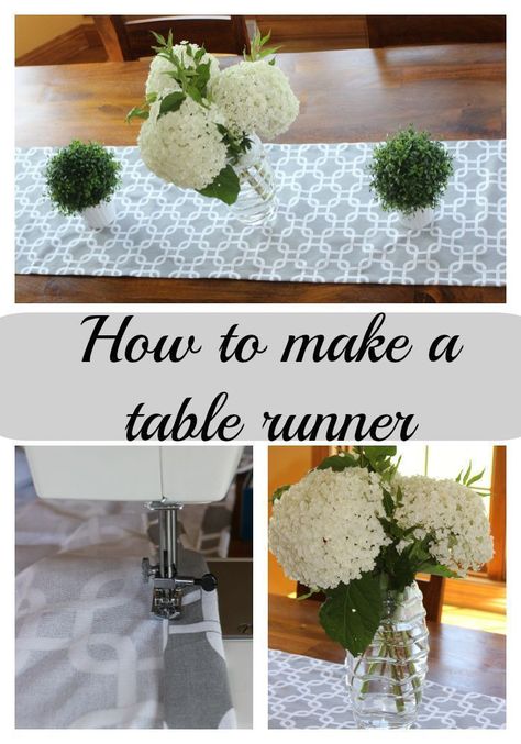 Sew Table Runner, Table Runner Diy, Simple Sewing, Make A Table, Crochet Table, Christmas Runner, Trendy Sewing, Crochet Table Runner, Table Runner And Placemats