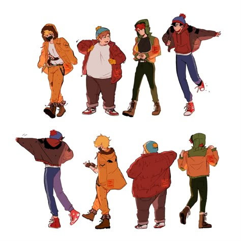 — The Four Boys﹕South Park — South Park Visuals, South Park Teenage Au, South Park Parents Fanart, South Park High School Au, Main Four South Park, Forgien Kids South Park, Teen South Park, South Park Group, Stans Gang