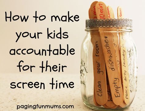 How to make your kids accountable for their screen time sticks Earn Screen Time Chart, Kid Friendly Garden, Earn Screen Time, Screen Time Chart, Screen Time Rules, Screen Time For Kids, Rules For Kids, Age Appropriate Chores, Chart Ideas