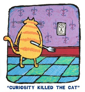 Curiosity Killed The Cat Curiousity Kills The Cat, Cat Funnies, Curiosity Killed The Cat, Jackson Square, Laurel Burch, Collectible Cards, Cute Images, Fine Art Gallery, Cat Art