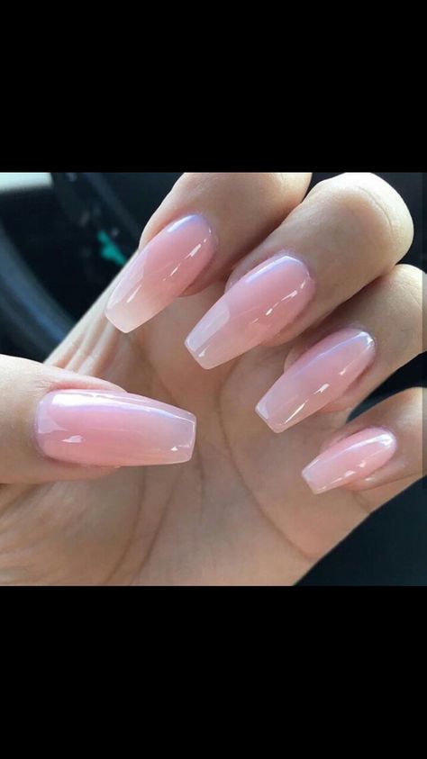 Natural Pink Acrylic Nails, Pink Acrylic Nails Square, Acrylic Nails Square, Acrylic Nails Pink, Light Pink Acrylic Nails, Halloween Nails Diy, Glitter Nails Acrylic, Light Pink Nails, Fall Manicure