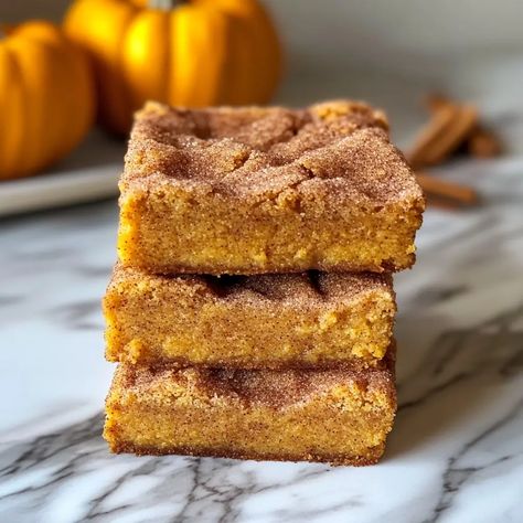 Snickerdoodle Pumpkin Cookie Bars are soft, chewy, and full of fall flavors. A perfect treat for the season. Try the recipe today! Pumpkin Cookie Bars, Pumpkin Coffee Creamer, Snickerdoodle Bars, Salty Recipes, Pumpkin Cookie, Dessert Platter, Pumpkin Bars, Dairy Free Chocolate, Pumpkin Flavor