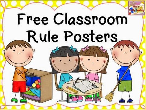 Preschool Classroom Rules Clip Art Free Preschool Classroom Rules Printable Free, Classroom Rules Printable Posters, Preschool Class Rules, Kindergarten Rules, Chevron Classroom Decor, Preschool Classroom Rules, Classroom Rules Printable, Organizing Classroom, Free Teacher Printables