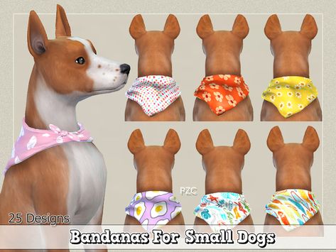 Pinkzombiecupcakes' Bandanas For Small Dogs(The Sims4 Cats and Dogs Ep required) Sims 4 Cc Dog Clothes, Sims 4 Dog, Sims 4 Pets Mod, Sims Pets, Dogs Accessories, Sims 4 Traits, Sims 4 Mm Cc, Sims 4 Mm, Sims Four